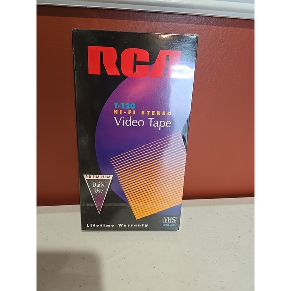 RCA T-120 VHS Up To 6 Hours Hi-Fi Stereo Video Tape NOS‎ New Sealed Blank - Picture 1 of 3